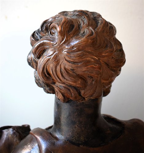 "Saint Peter" Bronze and terracotta sculpture